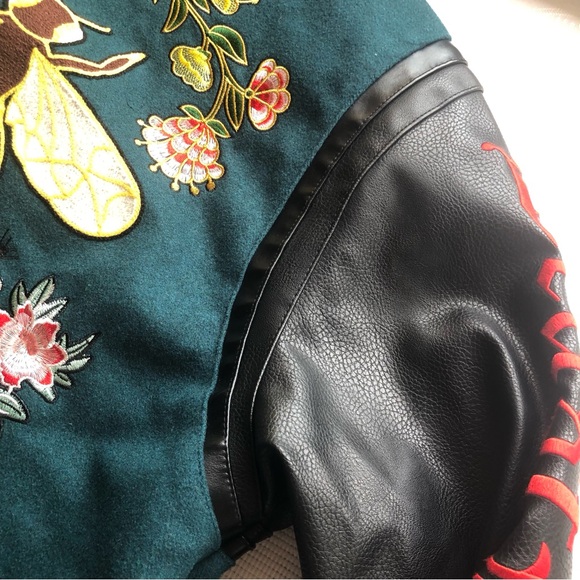 Hudson Outerwear Bomber Jacket Black/Green Winter Coat Men’s Size XL Embroidered - Picture 14 of 16